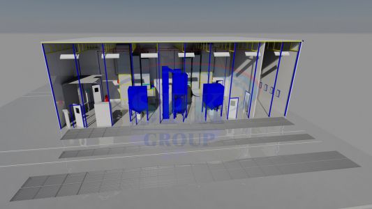 Окрасочно-сушильный комплекс для обработки металлических ферм сложной конструкции SPK-20.20.5 